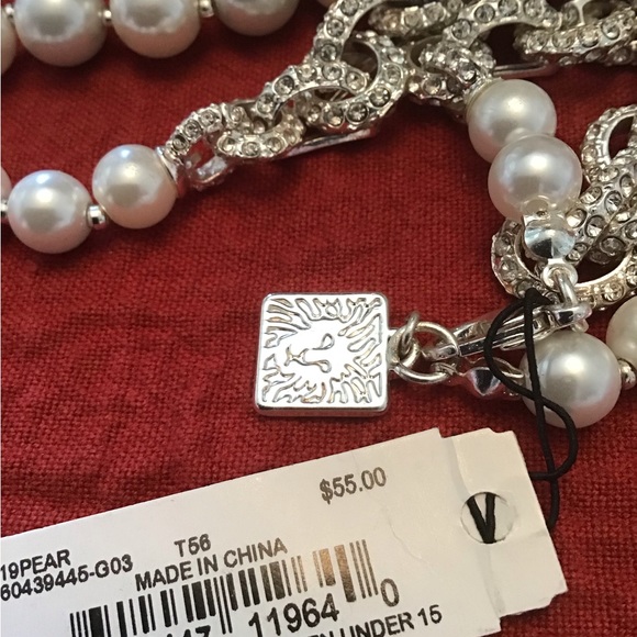 Anne Klein Faux Pearl & Rhinestone Necklace - Picture 9 of 11